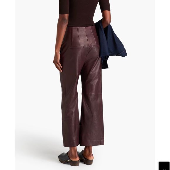 VERONICA BEARD Arcello High Rise Leather Pants - Size 10 - NWT ($1098US)! - Picture 3 of 9
